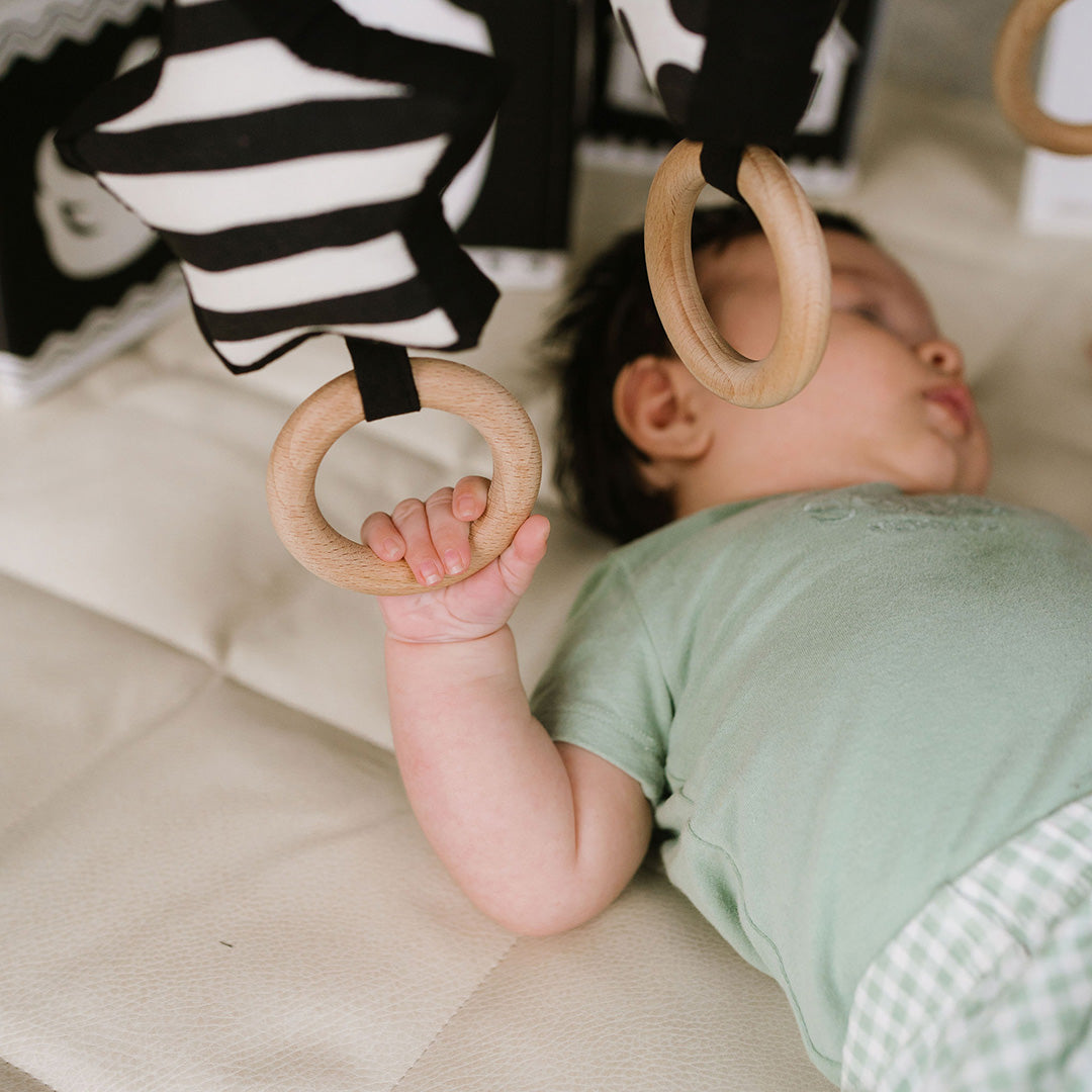 Wooden brain development toys for newborns