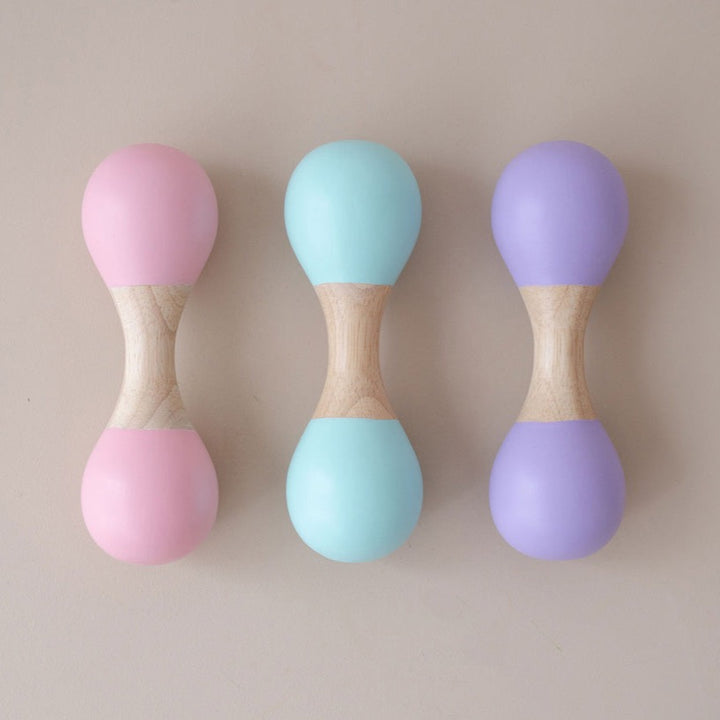 Coloured baby maracas
